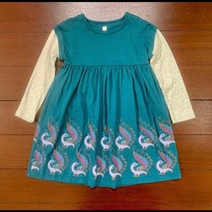 Tea Collection Size 6 Teal Peacock Dress